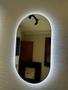 Imagem de Espelho Orgânico Oval Com Led 50x80cm À Pilha Ou Fonte