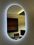 Imagem de Espelho Orgânico Oval Com Led 50x80cm À Pilha Ou Fonte