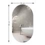 Imagem de Espelho Oval Grande 80x50cm Lapidado Decorativo Moderno Sala Banheiro Quarto