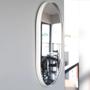 Imagem de Espelho oval grande decoração 80x50 p/ salas quartos - moldura de metal em várias cores