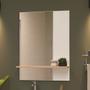 Imagem de Espelho para Banheiro Baltico BSI Branco e Faia