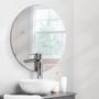 Imagem de Espelho Redondo 60cm Para Banheiro Quarto Sala Decorativo Parede Vidro Lapidado