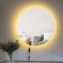 Imagem de Espelho Redondo 70Cm X 70Cm com LED a PILHA ou FONTE