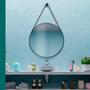 Imagem de Espelho Redondo Decorativo Banheiro Adnet 60cm + Suporte
