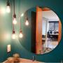 Imagem de Espelho Redondo Decorativo Banheiro Quarto Lapidado De Vidro 60 cm