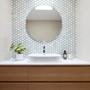Imagem de Espelho Redondo Grande 50cm Decoração p/ Sala Banheiro - Suporte ABS OU Dupla face