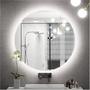 Imagem de Espelho redondo lapidado bisotê iluminado com LED frio 70cm
