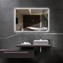 Imagem de Espelho RETANGULAR 40x50cm com LED À PILHA OU FONTE  Espelho para Banheiro