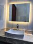 Imagem de Espelho RETANGULAR 50x60cm com LED À PILHA OU FONTE Espelho para Banheiro