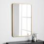 Imagem de Espelho Retangular Grande Decorativo  90x60 com Moldura em Metal