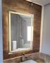 Imagem de Espelho Retangular Grande JATEADO com Led 50x60 lapidado, banheiro, decoração, salão, maquiagem.
