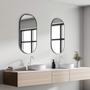 Imagem de Espelho Retrô Oval C/ Moldura Banheiro Quarto Sala 80x50cm