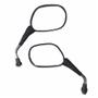 Imagem de Espelho Retrovisor P/ Moto Preto P/ Linha Yamaha YBR C/ Haste Cromada Cod.: 91130