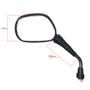 Imagem de Espelho Retrovisor P/ Moto Preto P/ Linha Yamaha YBR C/ Haste Cromada Cod.: 91130