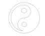 Imagem de Espelho Yin Yang Acrílico Espelhado Prata Sala Home 12cm