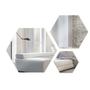 Imagem de Espelhos Kit 3 Painéis Espelhados Hexagonais Decorativos Basic ES13 Off White - Dalla Costa