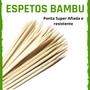 Imagem de Espeto de Bambu com 150 unid Para Churrasco, Doces, festa 18cm