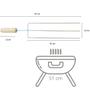 Imagem de Espeto Triplo 60 Cm Para Peças Inteiras Largura 14 Cm