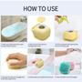 Imagem de Esponja De Silicone Para Banho Com Dispenser Shampoo Sabonete Escova Pets Crianças Adultos  80ml