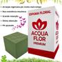 Imagem de Esponja Floral Para Floristas Modelo AF2 1 Bloco 15x15x13,5cm Excelente Absorção e Retenção - 1 Unidade Espuma Floral Fenólica