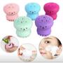 Imagem de Esponja Silicone Limpeza Facial Esfoliante-Formato Polvo possui minúsculas cerdas de silicone que limpam os poros-ajudan