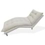 Imagem de Espreguiçadeira Chaise Decorativa Estofada Sala de Estar Diva Suede Bege - DL Decor