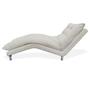 Imagem de Espreguiçadeira Chaise Decorativa Estofada Sala de Estar Diva Suede Bege - DL Decor