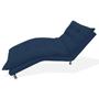 Imagem de Espreguiçadeira Chaise Para Sala De Estar Diva Suede Azul Marinho - INCASA DECOR