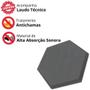 Imagem de Espuma Acustica Hexagonal 30X2Cm Antichamas Kit 10 Placas