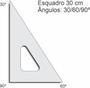 Imagem de Esquadro Acrílico 30 º Graus Desenho Técnico 30 Cm - Fênix