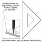 Imagem de Esquadro Acrílico Desetec Trident 45 50cm sem Escala 2550