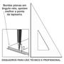 Imagem de Esquadro Acrílico Desetec Trident com Escala 45 Graus 21cm Mod 1521