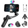 Imagem de Estabilizador de Cardan Profissional AOCHUAN XPRO - 3 Eixos, RGB, OLED, Rastreamento Facial, para Smartphones Android e iPhone