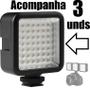 Imagem de Estabilizador de Imagem Suporte Celular Com 3 Painel de Luz Iluminação Profissional Tripé Gravação de Vídeo Foto Selfie