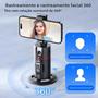Imagem de Estabilizador Gimbal Com Rastreamento Automático Por IA, Rotação 360 graus, Suporte De Celular Para Mesa,