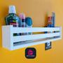 Imagem de Estande de Livro Infantil Livreiro Organizador de Parede Nicho Mdf Branco Porta Brinquedos Kit 2 un 55 cm