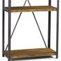 Imagem de Estante Baviera com 3 Prateleiras Grafite/Rustic Brown - Gran Belo 