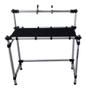 Imagem de Estante Cabine DJ Mesa de Apoio p/ Controladora Usb Tubular em Aluminio com Suporte de Notebook Titanium RDJ Control
