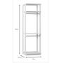 Imagem de Estante Closet 1005 com 2 Cabideiros Branco