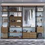 Imagem de Estante Closet Industrial com 17 Nichos  - Carvalho/Preto