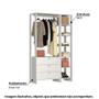 Imagem de Estante Closet Yes 120cm 1 Cabideiro e 6 Nichos - Branco