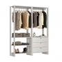 Imagem de Estante Closet Yes com 3 Gavetas e 2 Cabideiros - Branco