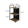 Imagem de Estante com 3 Prateleiras 84x45x33cm com Fundo Yon