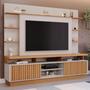 Estante Home para TV até 65 Polegadas Ripado 2 Portas Ravena Yescasa 100% MDF Imagem de Estante Home para TV até 65 Polegadas Ripado 2 Portas Ravena Yescasa 100% MDF
