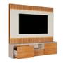 Imagem de Estante Home para TV Boreal com LED 180 cm MDF e MDP Off White e Naturalle