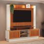 Imagem de Estante Home Teather para TV até 55 Polegadas 2 Portas 1,80m Ripado Impressão 3D Atila Cedro/Off White EDN