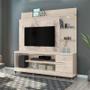 Imagem de Estante Home Theater Alan com Rodízios Calacata Off White  Madetec