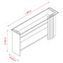Imagem de Estante Home Theater Alan com Rodízios e Aparador com Mesa de Centro Frizz Cinamomo Off White - Madetec