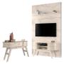 Imagem de Estante Home Theater com Bancada Silverstone e Aparador Estoril Calacata Off White  Madetec