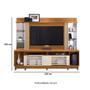 Imagem de Estante Home Theater Frizz Gold para TV de 55 Pol com Rodizios Off White Natural